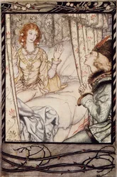 É você, meu principe Eu esperei muito por você, do The Arthur Rackham Fairy Book, pub. 1933