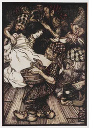 Branca de Neve com os sete Anões.