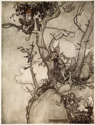 As montanhas de Kaatsberg ou Catskill sempre foram uma região cheia de fábulas, de Rip Van Winkle de Washington Irving, pub. 1910