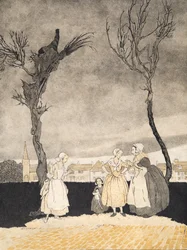 As mulheres de Sleepy Hollow (Inside Cover), de The Legend of Sleepy Hollow por Washington Irving (1783 - 1859), pub. 1928