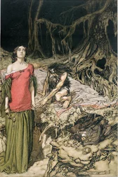 O Cortejo de Grimhilde, a mãe de Hagen de &39;Siegfried e o Crepúsculo dos Deuses&39; por Richard Wagner, traduzido por Margaret Armour, 1911