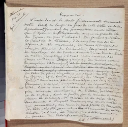 Manuscrito do poema "Promonttoire" de Arthur Rimbaud
