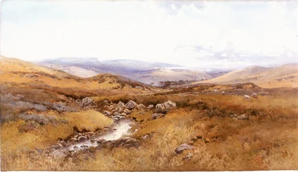 Nos montes Windermere (bodycolour, lápis e wc no papel)