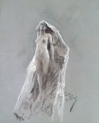 Espírito do Pico, c.1890 (pastel sobre papel azul)