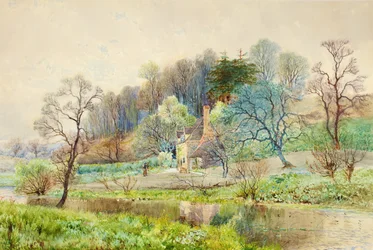 Uma fazenda da floresta, Horsham, Sussex, c.1880-1900