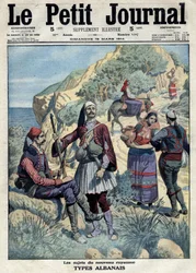 Tipos de albaneses: Criação do Reino da Albânia na Europa 1914 (impressão)