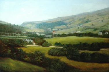 Centre Vale Park e Burnley Valley (óleo sobre tela)