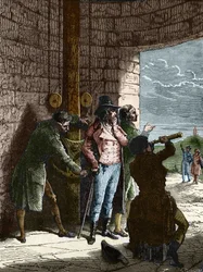Claude Chappe, engenheiro francês, experimenta o telégrafo ariano de Ménilmontant a Saint-Martin-du-Tertre