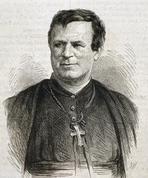 DUBUIS, Claude Marie (1817-1895). Prelado da Igreja Católica Romana, nascido na Inglaterra. Foi bispo de Galveston de 1862 a 1892. Gravura. ESPANHA. CATALÓNIA. Barcelona. Biblioteca da Universidade de Barcelona