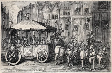 Morte de Henrique IV: assassinato de Henrique IV em 14 de maio de 1610 por François Ravaillac - assassinato de Henrique IV por François Ravaillac na rue de la Ferronnerie em 14 de maio de 1610