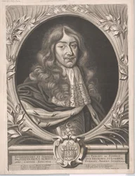 Duque do Brunswick-Wolfenbuettel Ferdinand Albert II (gravura)