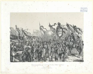 Funeral da pessoa morta em combate em 13 e 14 de março de 1848