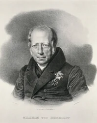 HUMBOLDT, Wilhem von (1767-1835). Estadista e filósofo alemão. Litografia.