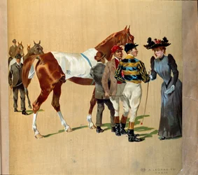 Corridas de cavalos: as últimas dicas antes da corrida, início do século XX (impressão)