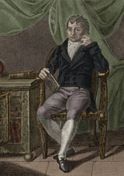 Johann Gottlieb Fichte. Filósofo alemão - Retrato de Johann Gottlieb Fichte Filósofo alemão