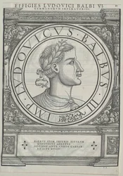 Rei de França Luís II, o Gago (gravura)