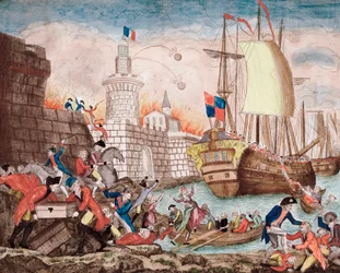 La Terreur: o cerco de Toulon de setembro a dezembro de 1793 (gravura)