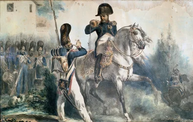Napoleão I Bonaparte: "After You, Sire" (gravura a cores)
