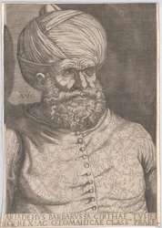 Governante otomano em Argel Chaireddin Barbarossa (gravura)