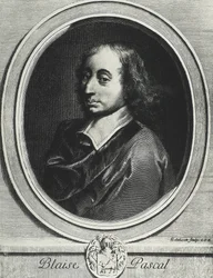 PASCAL, Blaise (1623-1662). Matemático, físico e filósofo francês. Gravura