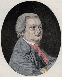 Retrato de August Wilhelm Iffland, ator e dramaturgo alemão -