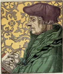 Retrato de Didier Erasme (Erasmo de Roterdão) (1469 - 1536), humanista holandês.