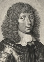 Retrato de Gaspard III de Coligny, duque de Châtillon - 1584-1646 (gravura)