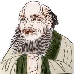 Retrato de Lao Tseu, filósofo chinês.