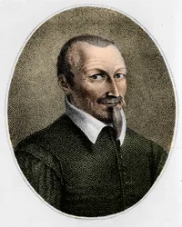 Retrato de Olivier De Serres, agrónomo francês.