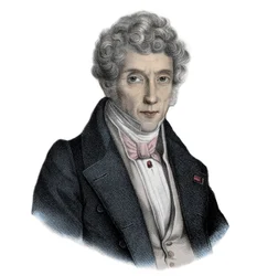 Retrato do compositor italiano Luigi Cherubini (gravura)