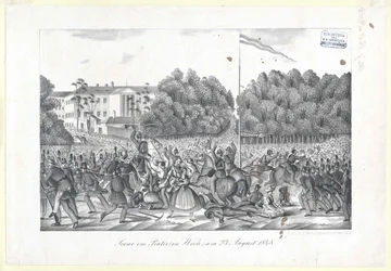 Cena no Prater (em Viena) a 23. agosto de 1848