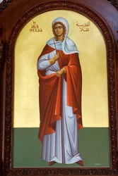 Ícone de Santa Tecla. Catedral, Harissa, 2022 (foto)
