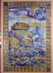 A Arca de Noé depois do Dilúvio (cerâmica)