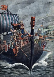 A chegada dos Vikings à Normandia no século IX