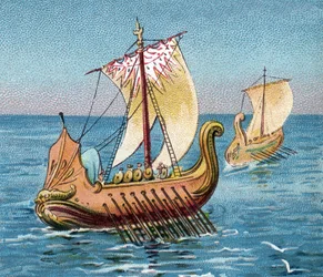 Trireme Navios da Grécia Antiga - Grécia Antiga: Trirreme grega, galere de combate antigo.