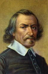 retrato do médico inglês Sir William Harvey.1578-1657