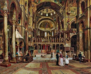 No interior da Basílica de São Marcos, Veneza. 1886