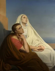 Santo Agostinho com sua mãe Monika von Tagaste. 1854