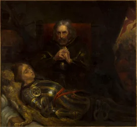 Eberhard, conde de Württemberg, chorando a morte do filho, chamado o Chorão