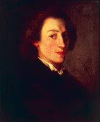 França, Versalhes, Retrato do compositor e pianista polonês Frederic Chopin (1810 - 1849)