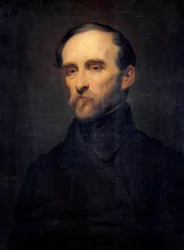 Retrato de Eugene Cavaignac (1802-1857) Governador Geral da Argélia Pintura de Ary Scheffer (1795-1858) Século XIX. Dim. 0,76x0,56 m.