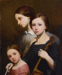 Retrato de René, Cécile e Louise Franchomme.
