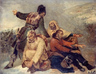 Quatro soldados do exército encaminhados, c. 1826.