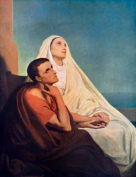 Santo Agostinho com sua mãe Santa Mônica, 1855 1926.