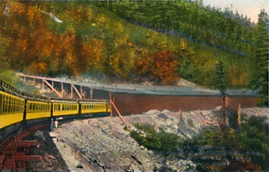 Galpões de neve nas montanhas Cascade, c1916