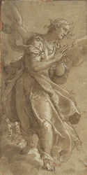 Um Anjo Permanente e dois Querubins, ca. 1566.