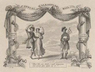 Bilhete Anual do Baile da Caledônia, século XIX.