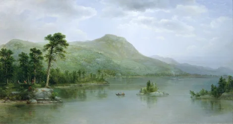 Black Mountain vista das Harbor Islands, lago George, Nova Iorque, 1875