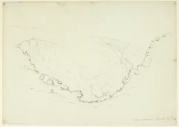 Caldera do Monte. Vesúvio, Nápoles, Itália, 1841 (grafite sobre papel)