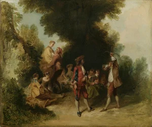 Manhood, depois de Nicholas Lancret, 1840 (óleo sobre papelão)